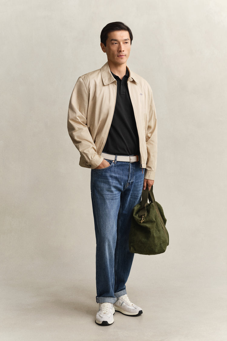 Polo męskie z krótkim rękawem slim fit czarne