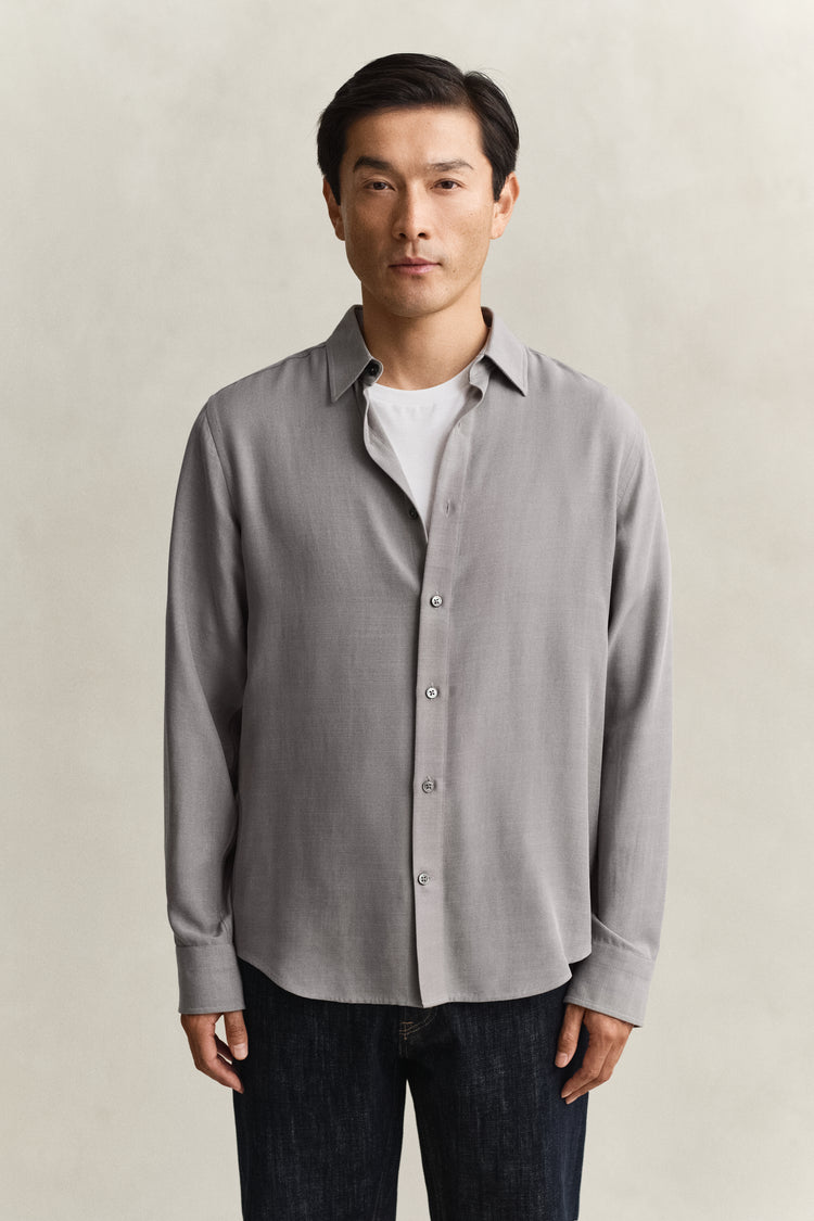 Lyocellowa koszula męska regular fit szara