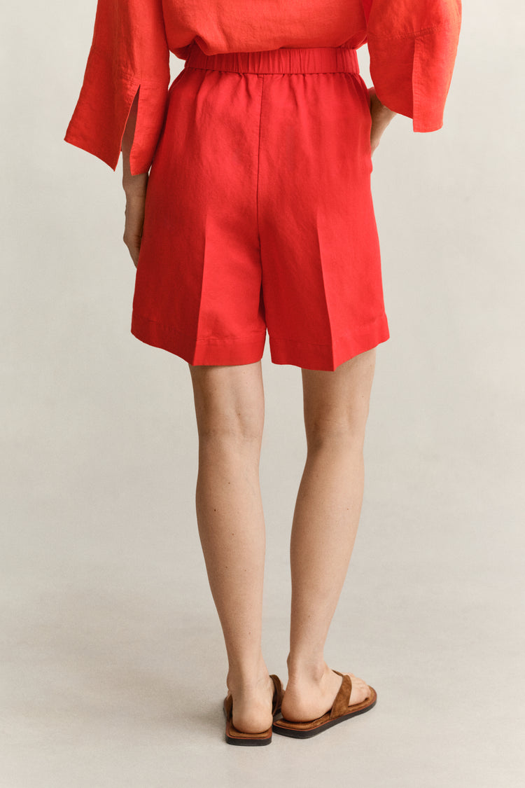 Szorty damskie relaxed fit czerwone