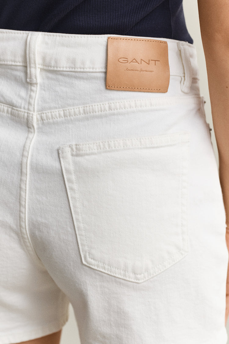 Szorty damskie regular fit białe