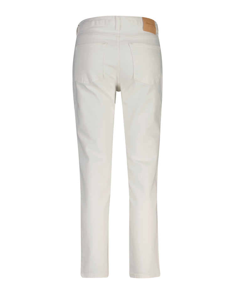 Spodnie jeansowe damskie regular fit białe