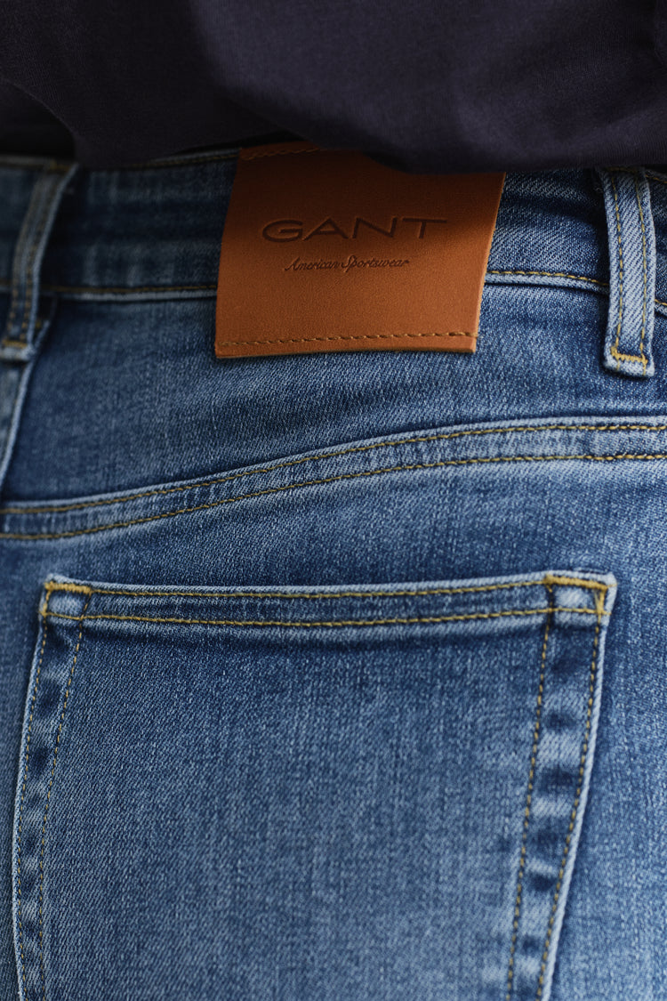Spodnie jeansowe damskie slim fit niebieskie