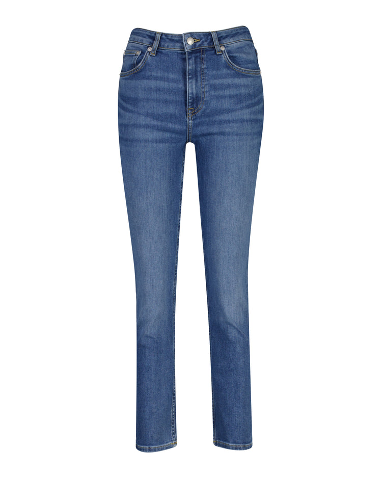 Spodnie jeansowe damskie slim fit niebieskie
