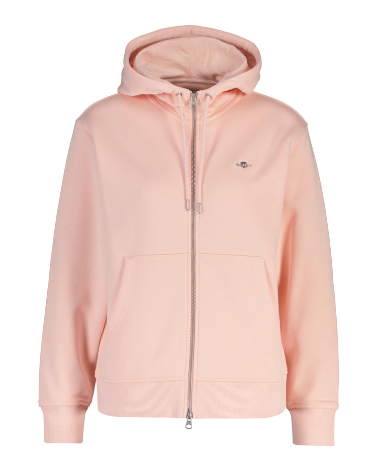 Bluza damska z kapturem relaxed fit różowa