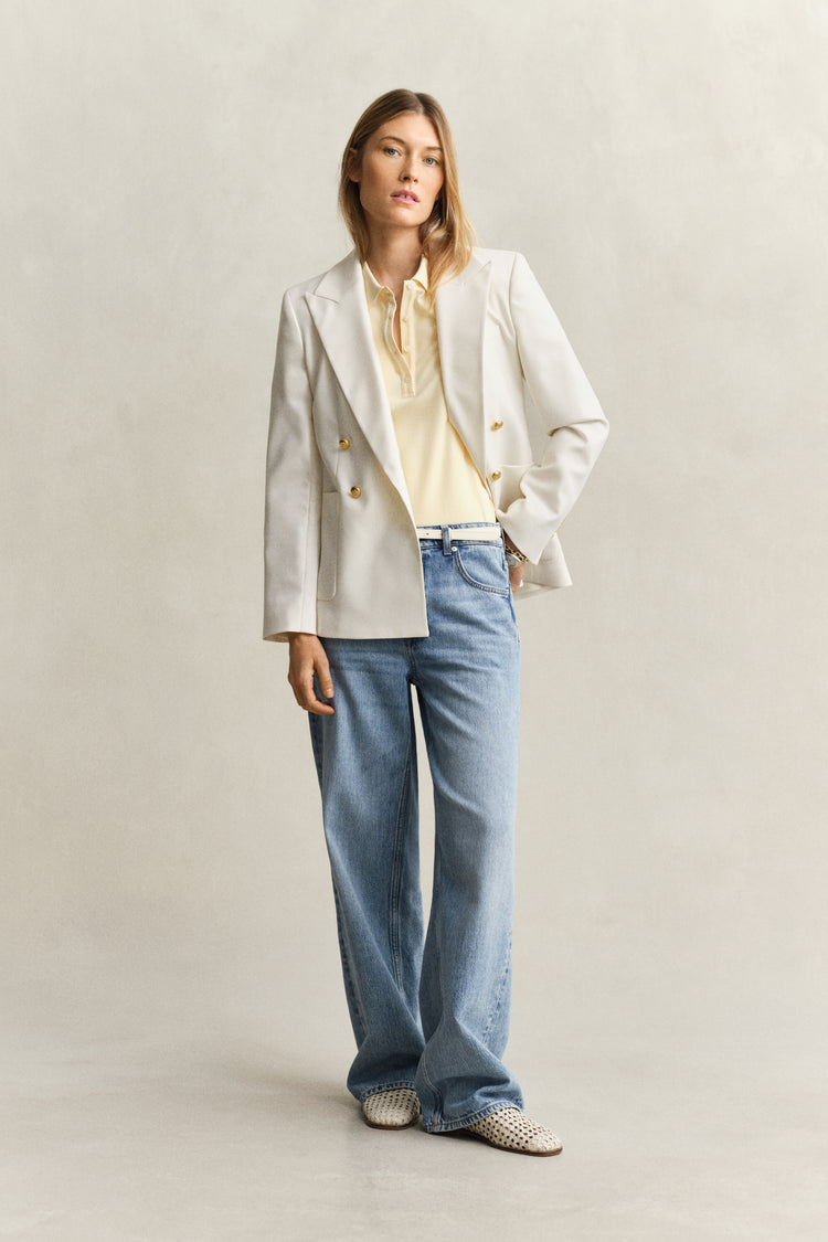 Koszulka polo damska slim fit żółta