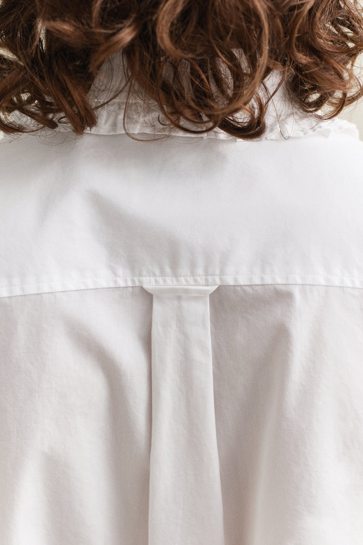 Bawełniana koszula damska z długim rękawem regular fit biała