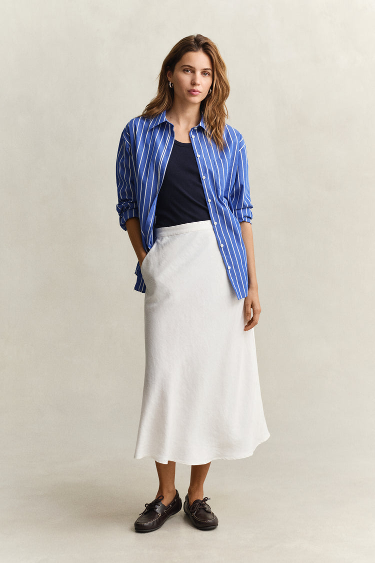 Spódnica damska relaxed fit biała