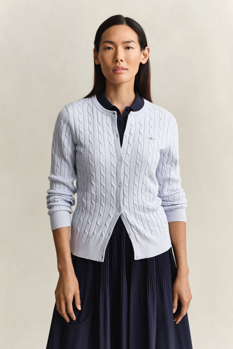 Bawełniany sweter rozpinany damski slim fit