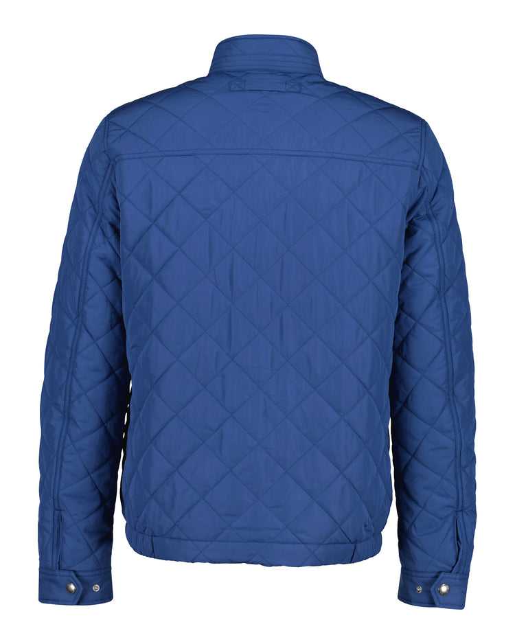 Kurtka męska ze stójką z długim rękawem regular fit niebieska