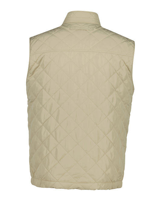 Bezrękawnik męski ze stójką regular fit beżowy