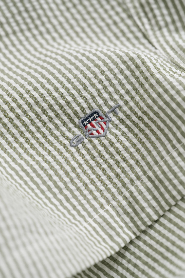 Szorty kąpielowe męskie w paski regular fit zielone