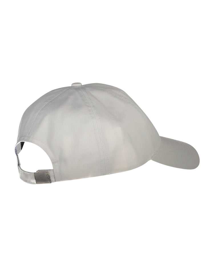 Bawełniana czapka z daszkiem męska z nadrukiem biała