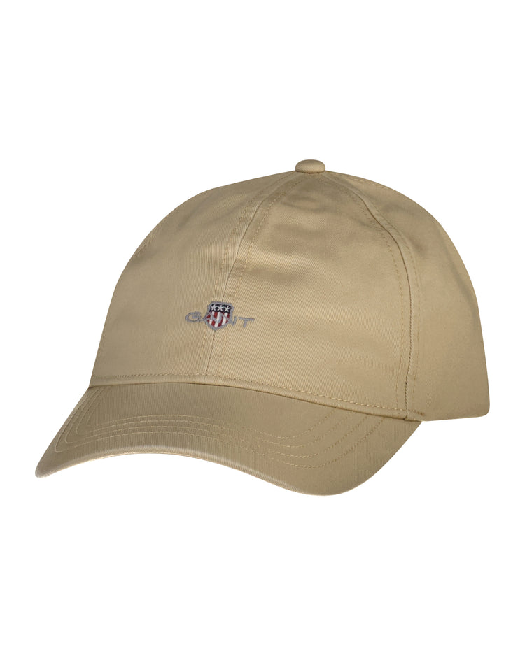 Bawełniana czapka z daszkiem męska beżowa