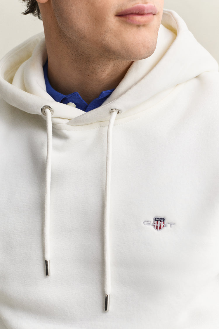 Bluza męska z kapturem regular fit biała