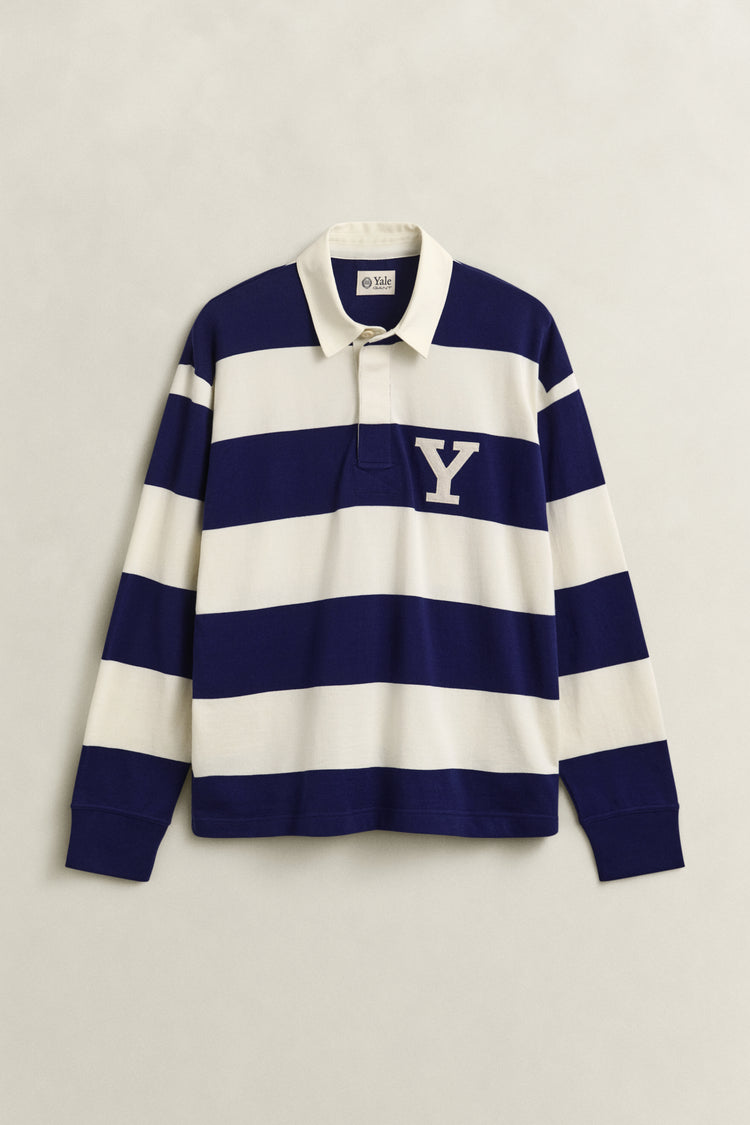 Koszulka rugby Yale męska w paski
