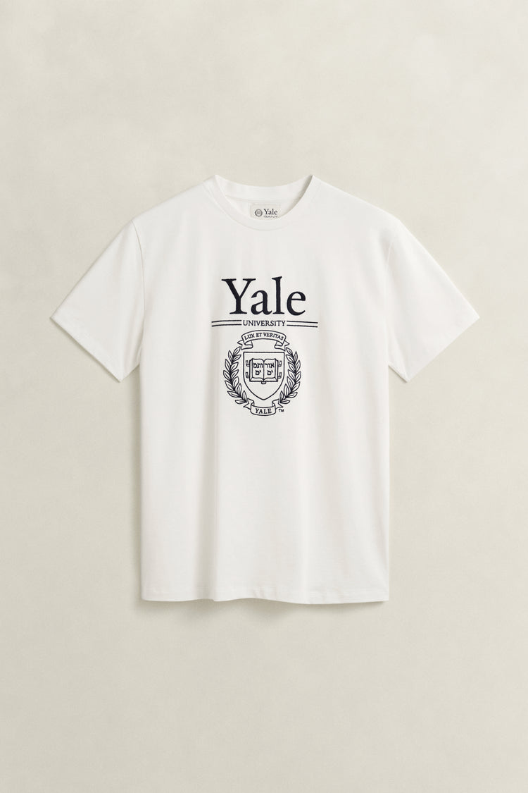 T-shirt Yale męski biały