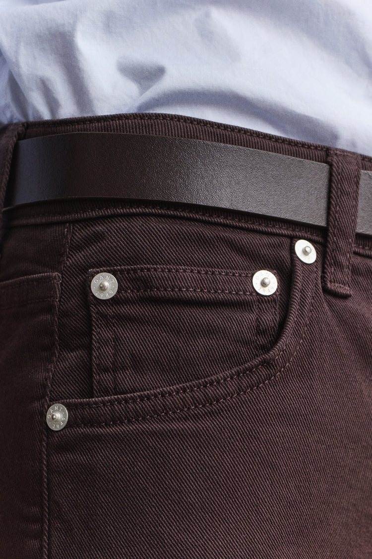 Jeansy damskie flare fit brązowe