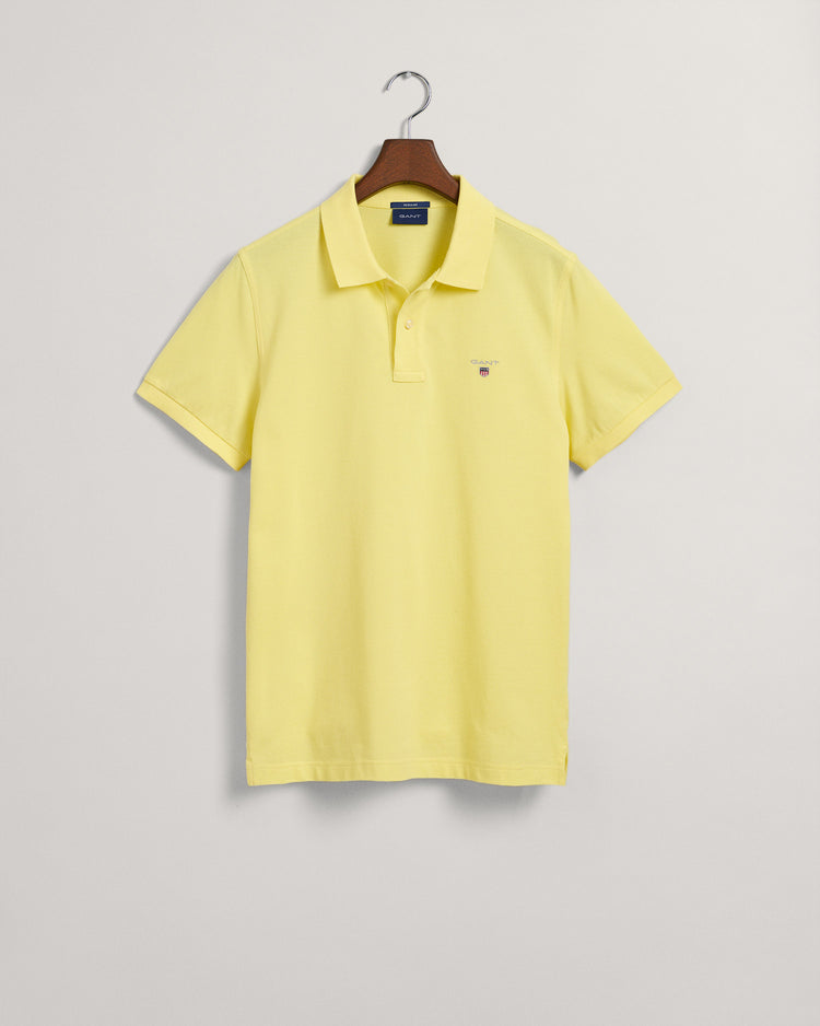 Bawełniane polo męskie z krótkim rękawem i kołnierzykiem polo regular fit