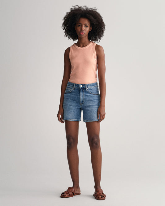 Szorty damskie regular fit niebieskie