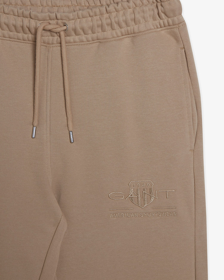 Spodnie dresowe damskie regular fit beżowe