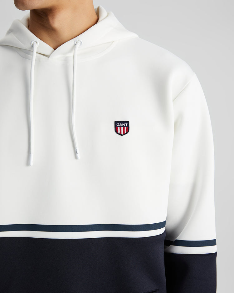 Bluza męska z kapturem regular fit biała