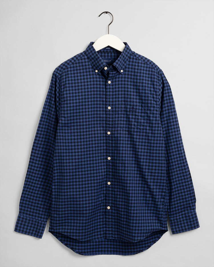 Męska koszula z diagonalu regular fit w kratę Buffalo Winter