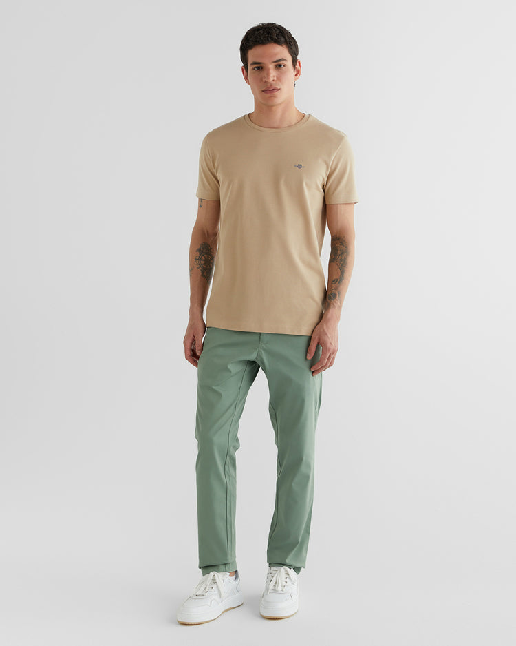 Spodnie męskie slim fit zielone