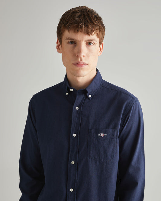 Koszula męska z długim rękawem regular fit granatowa