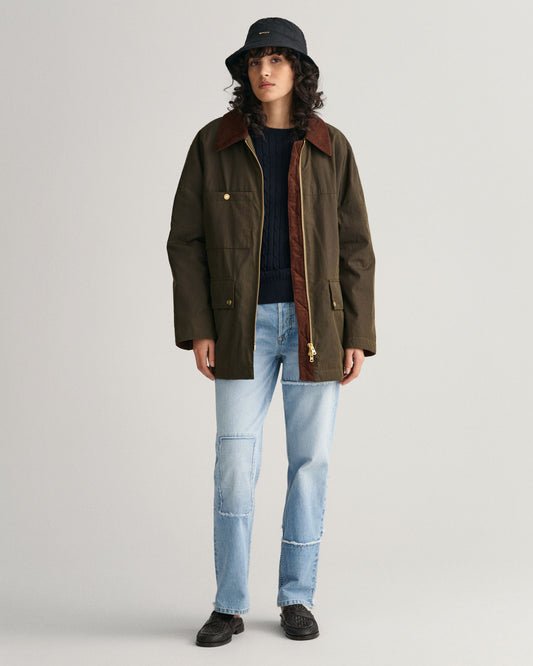 Sweter damski z okrągłym dekoltem slim fit granatowy