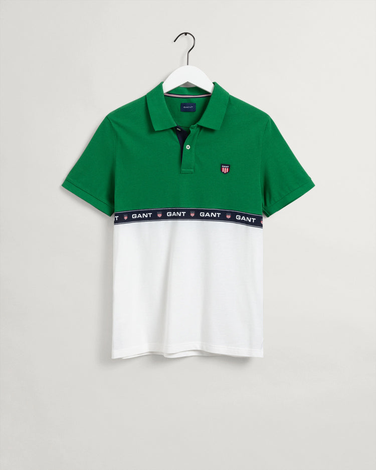 Męska zielona polo regular fit z logo