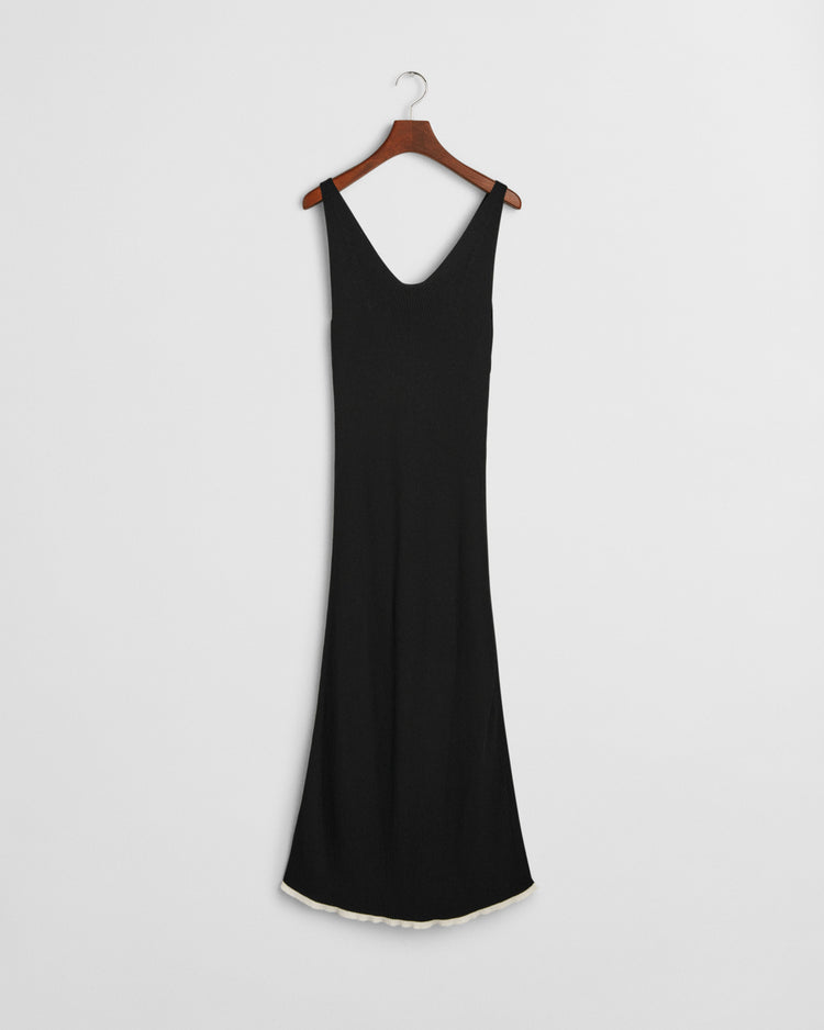 Sukienka damska bez rękawów slim fit czarna