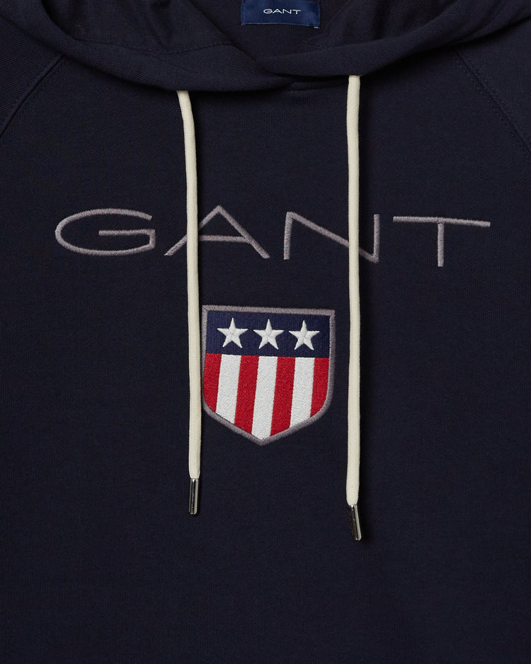 Bluza damska z kapturem regular fit granatowa