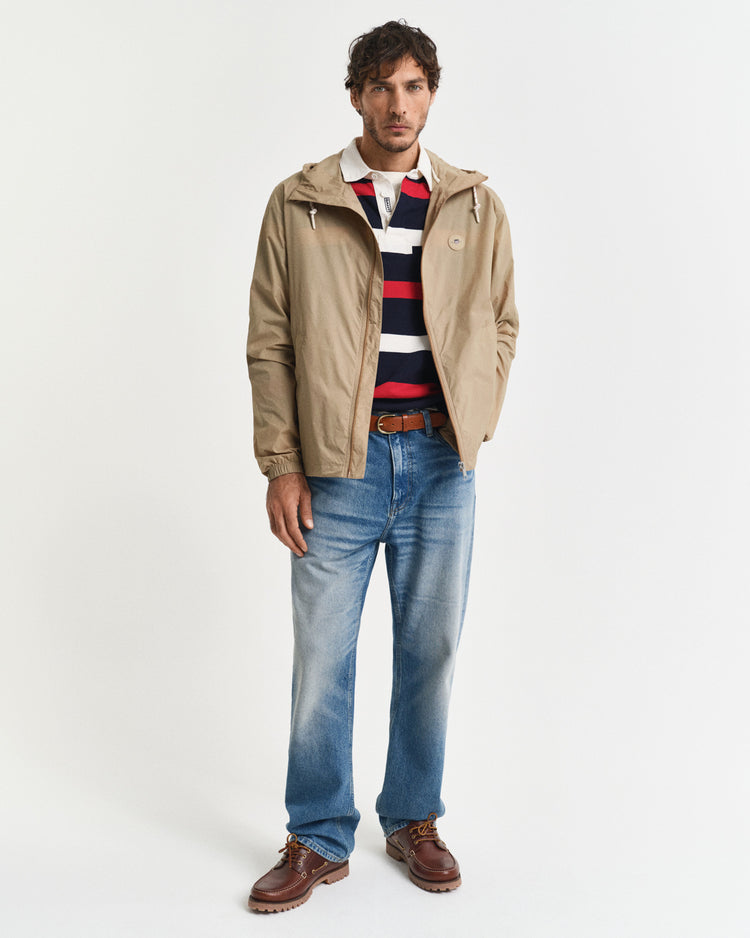 Kurtka męska ze stójką z długim rękawem regular fit khaki