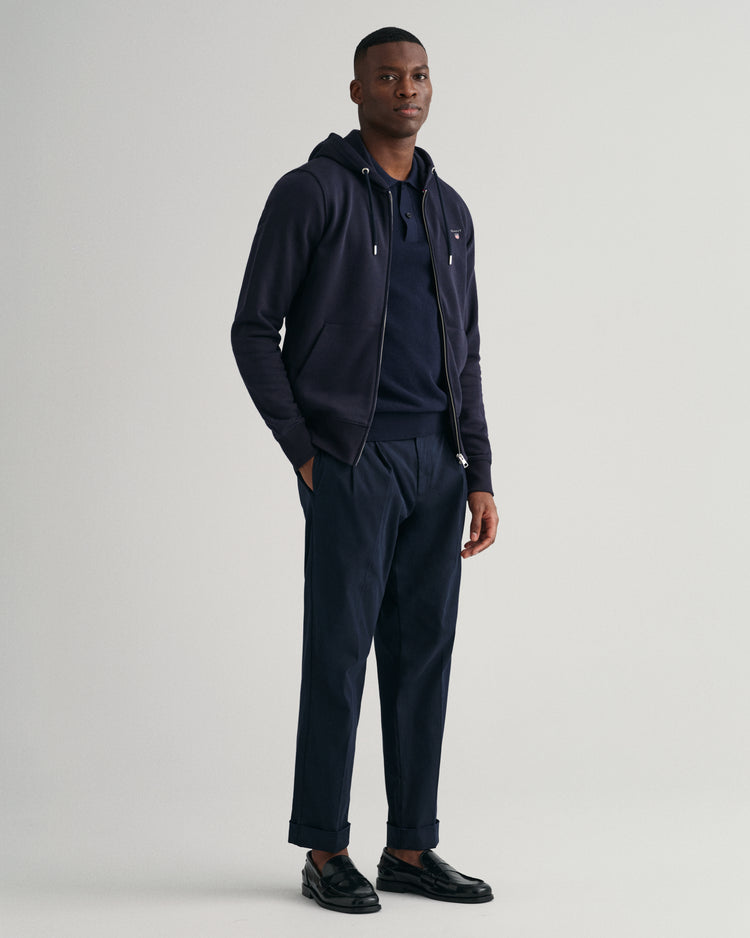 Bluza męska z kapturem regular fit granatowa