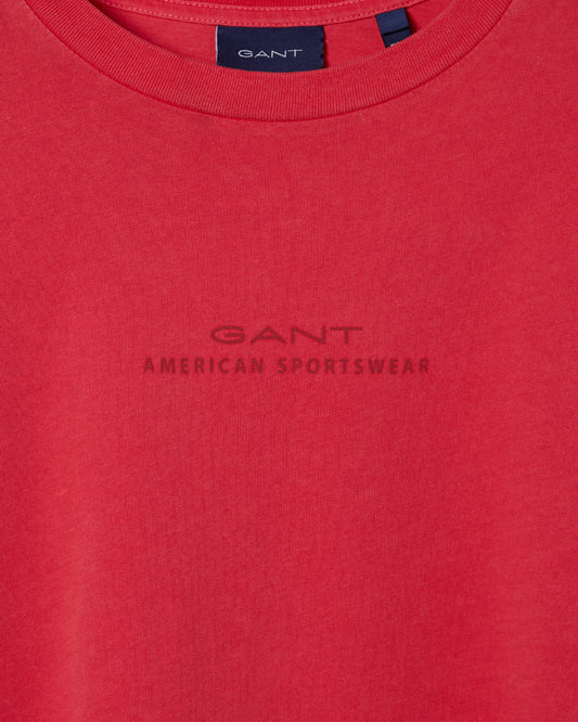 Bawełniany t-shirt damski z nadrukiem okrągły kołnierzyk regular fit