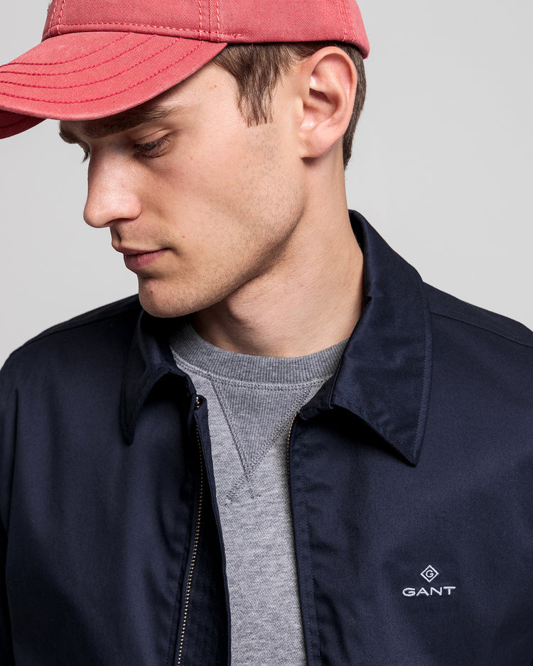 Kurtka męska z zamkiem i długim rękawem granatowa