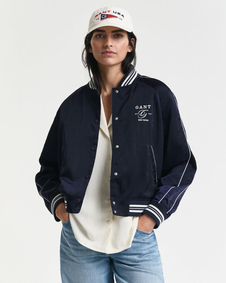 Lekka kurtka damska w stylu retro varsity