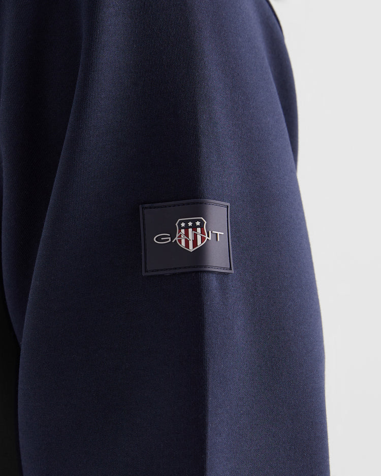 Bluza męska z zamkiem regular fit granatowa