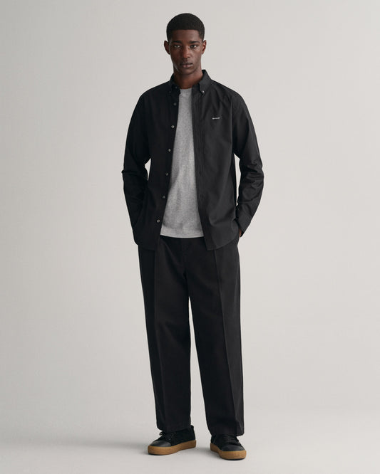 Koszula męska z długim rękawem regular fit czarna