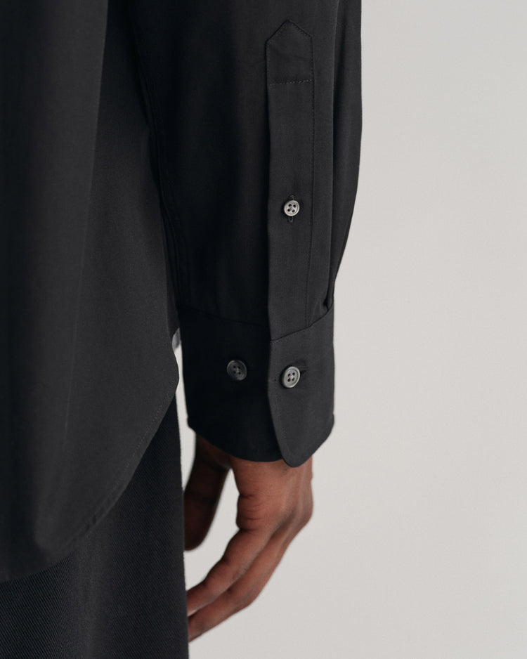 Koszula męska z długim rękawem regular fit czarna