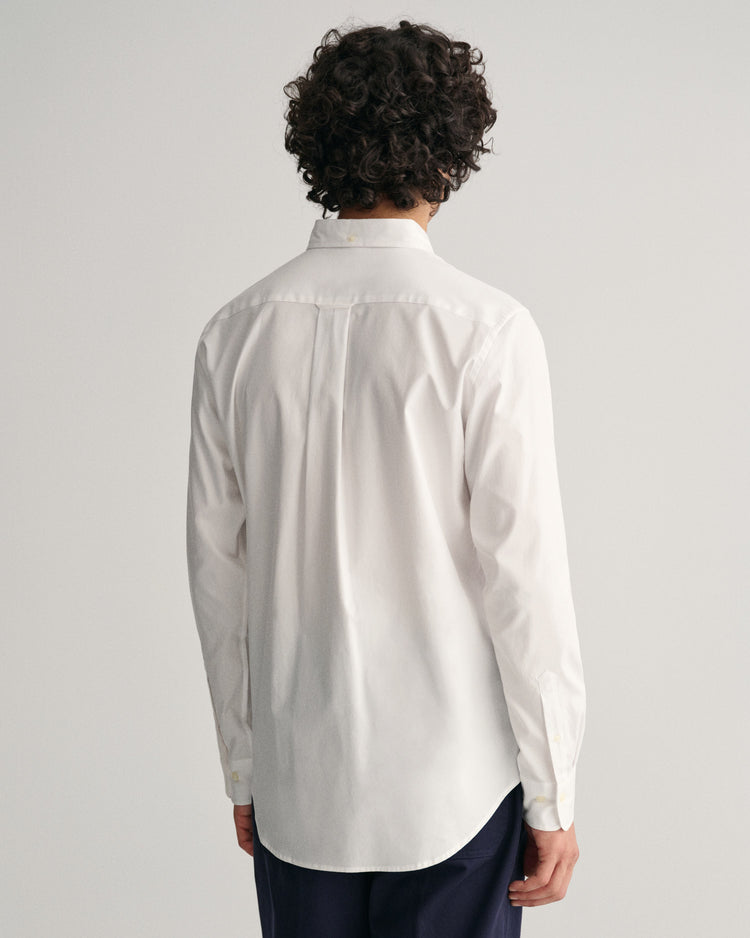 Koszula męska z długim rękawem regular fit biała