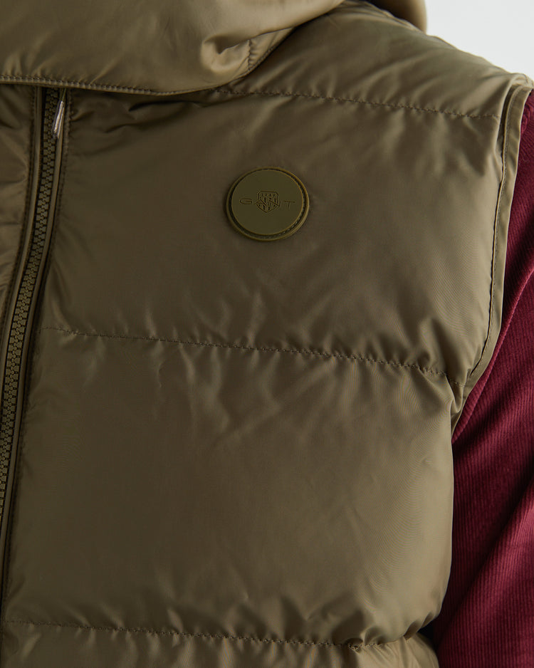 Bezrękawnik męski z kapturem regular fit zielony