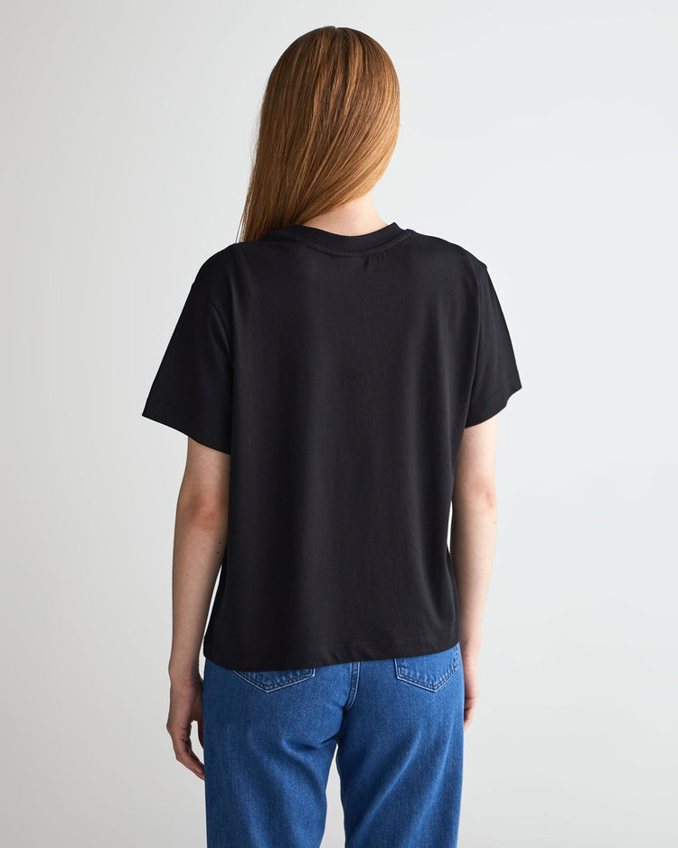 Techniczna koszulka graficzna cropped