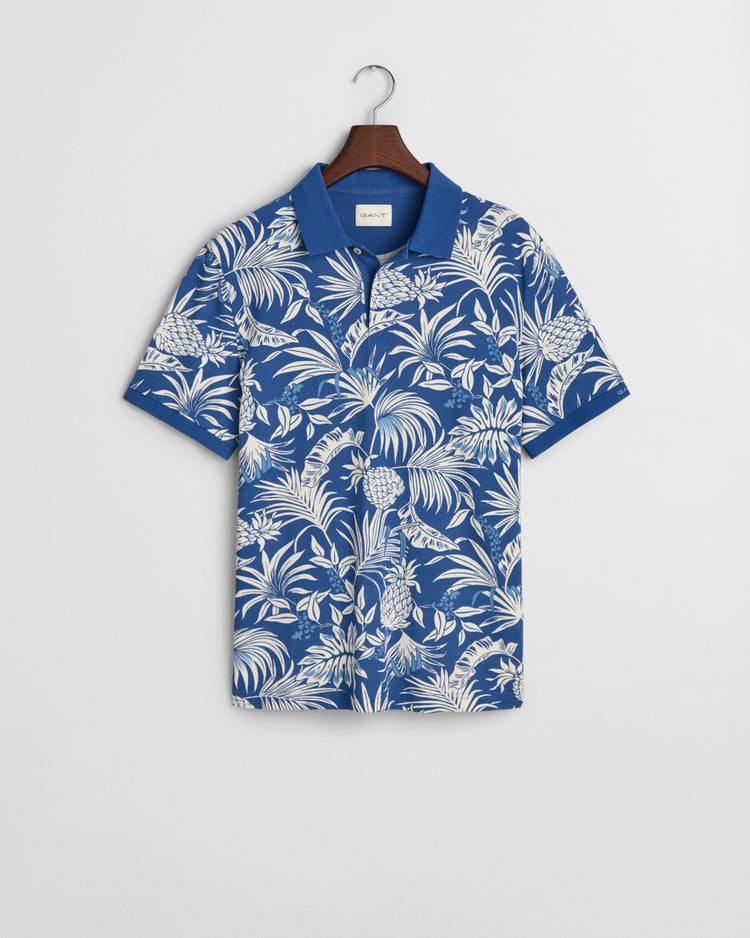 Polo męskie z krótkim rękawem regular fit niebieskie