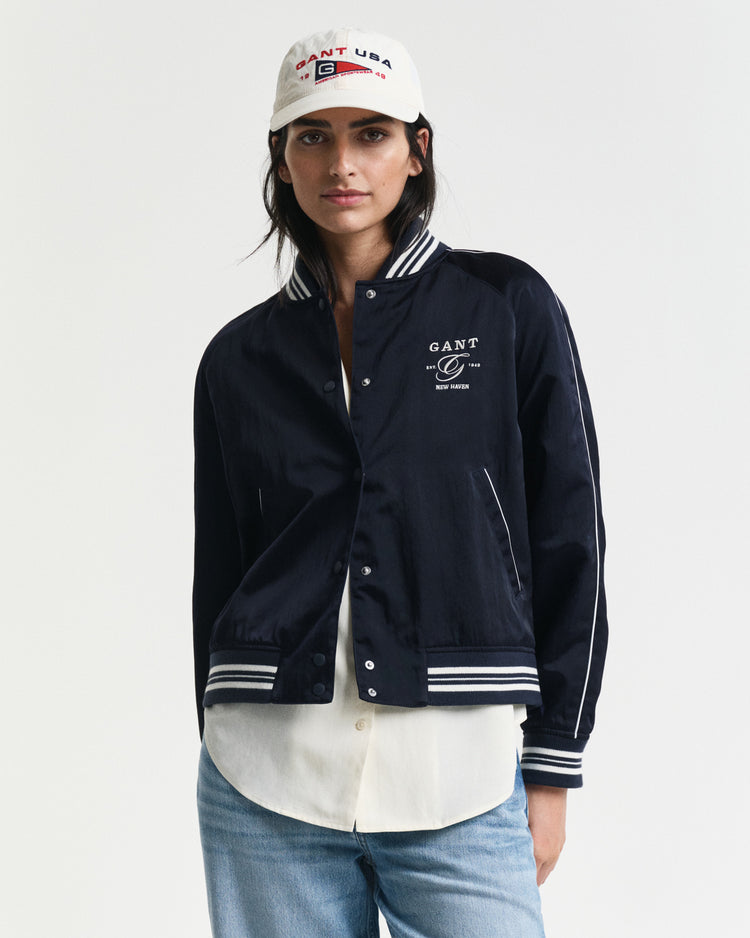 Lekka kurtka damska w stylu retro varsity