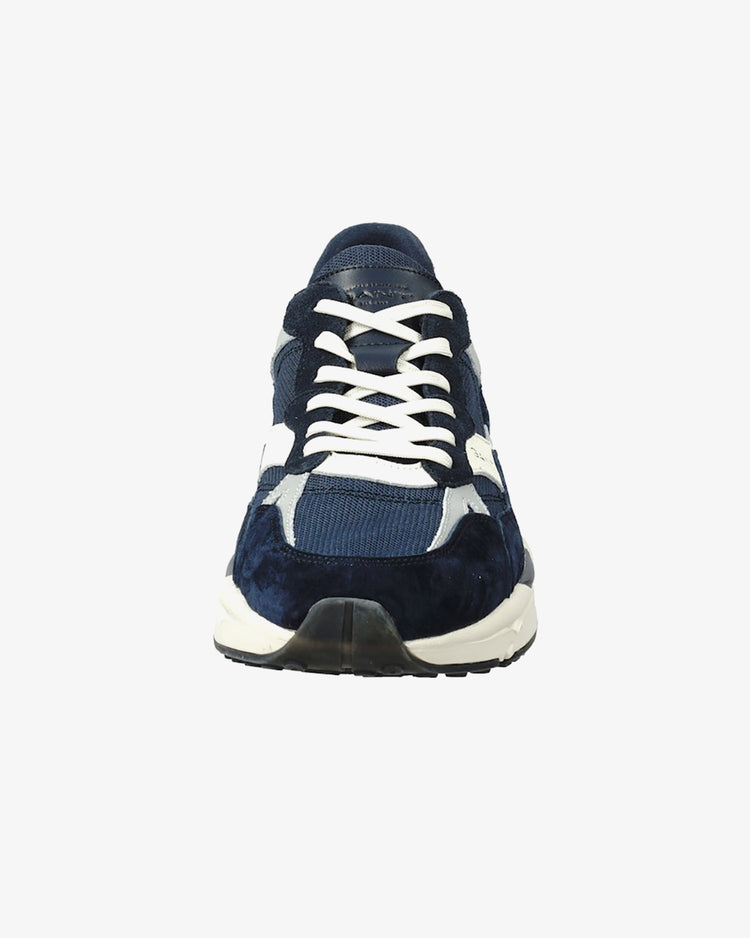 Buty sportowe męskie z nadrukiem granatowe