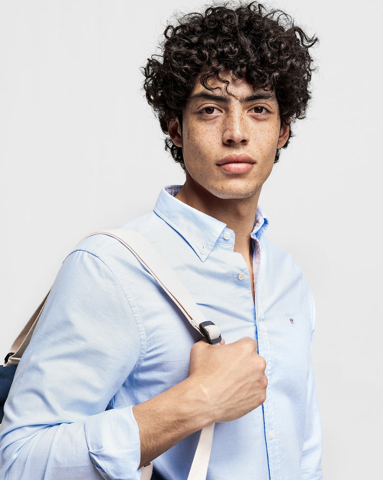 Męska niebieska koszula