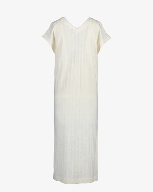 Lniana sukienka z dekoltem V bez rękawów