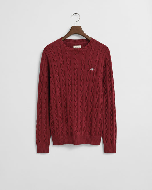 Męski bordowy sweter regular fit