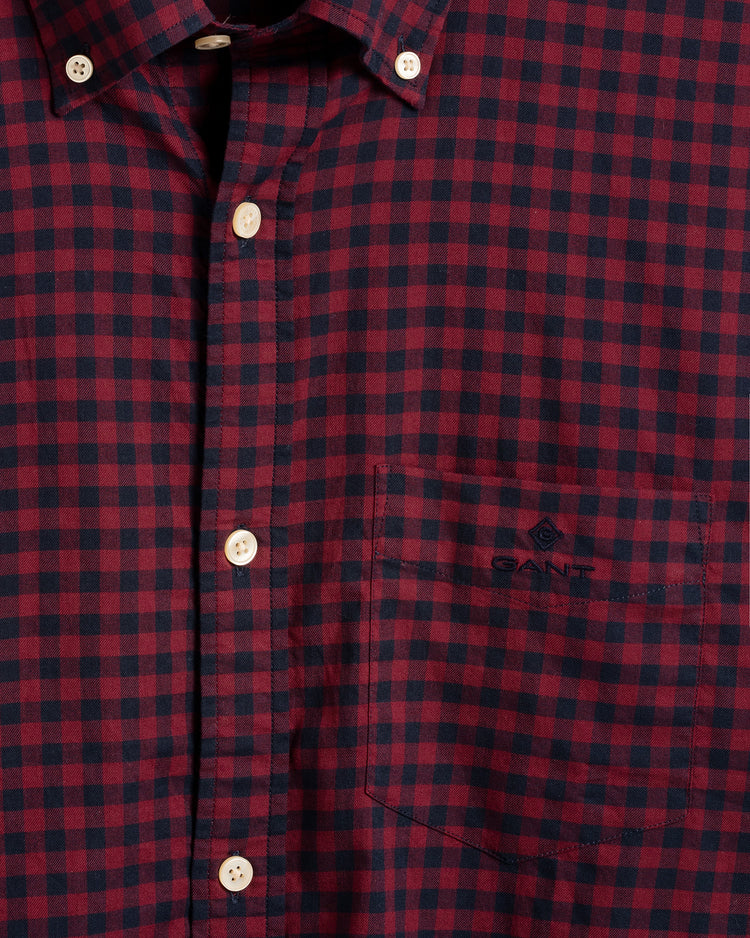 Męska koszula z diagonalu regular fit w kratę Buffalo Winter